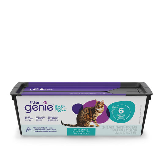 Litter Genie Easy Roll Refill - Up to 6 Months of Supply – Compatible only with The Litter Genie Easy Roll Pail. Long Lasting cat Litter Bags Refill - Available at All In One Marketplace Canada
