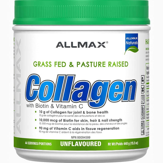 ALLMAX Poudre de peptides de collagène, sans saveur, 440 g, 44 portions