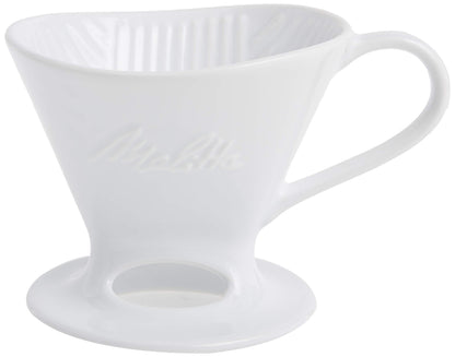 Melitta SS PO WH Ceramic Signature Series Pour-Over Coffee Maker, Glossy White