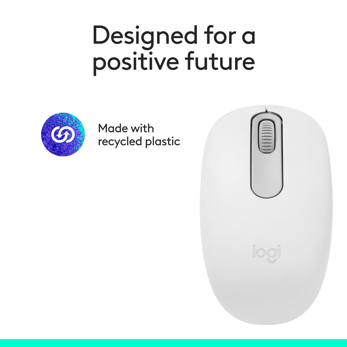 Logitech M196 Compact Ambidextrous Bluetooth Wireless Mouse - Off White