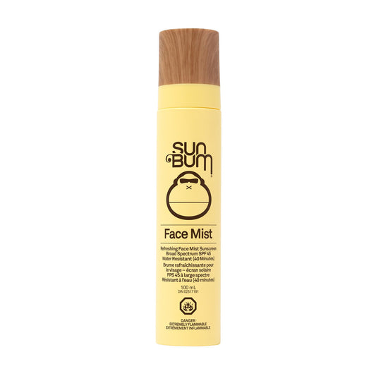 Sun Bum Original SPF 45 Sunscreen Face Mist/Vegan and Reef Friendly (Octinoxate Oxybenzone Free) I Broad Spectrum UVA/UVB Sunscreen Spray with Vitamin E I 100 mL - Available at All In One Marketplace Canada