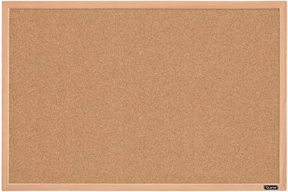 Quartet Natural Cork Bulletin Board, 35" x 23", Wood Finish MDF Frame, Self-healing Cork (2642638035)