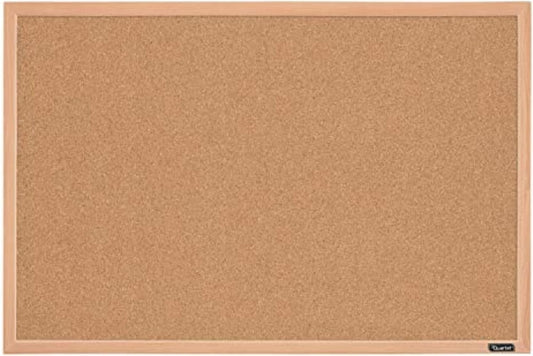 Quartet Natural Cork Bulletin Board, 35" x 23", Wood Finish MDF Frame, Self-healing Cork (2642638035)