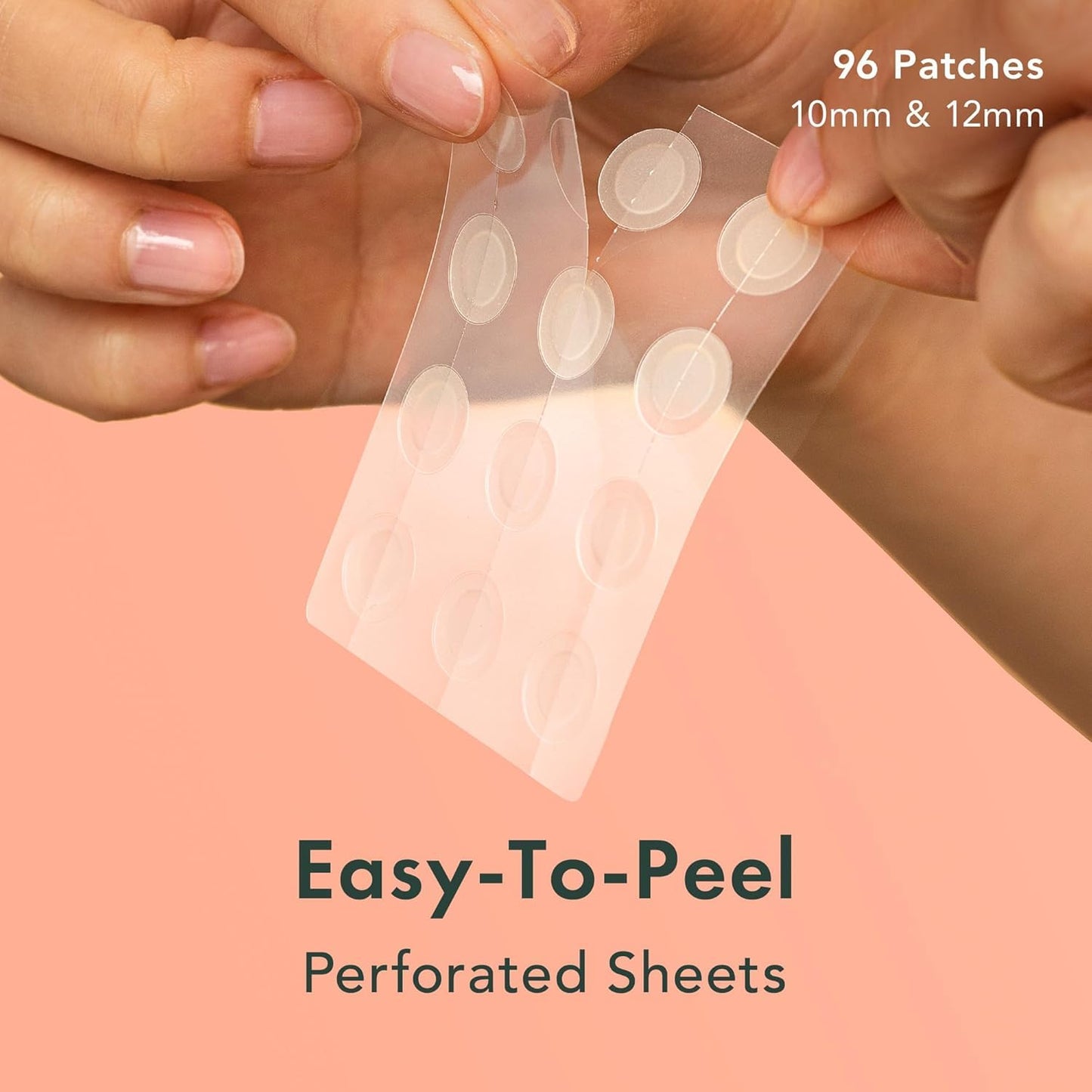 Rael Miracle Invisible Spot Cover - Absorbing Cover, Hydrocolloid Patch, Korean Skin Care, Facial Stickers, 2 Sizes (96 Count)