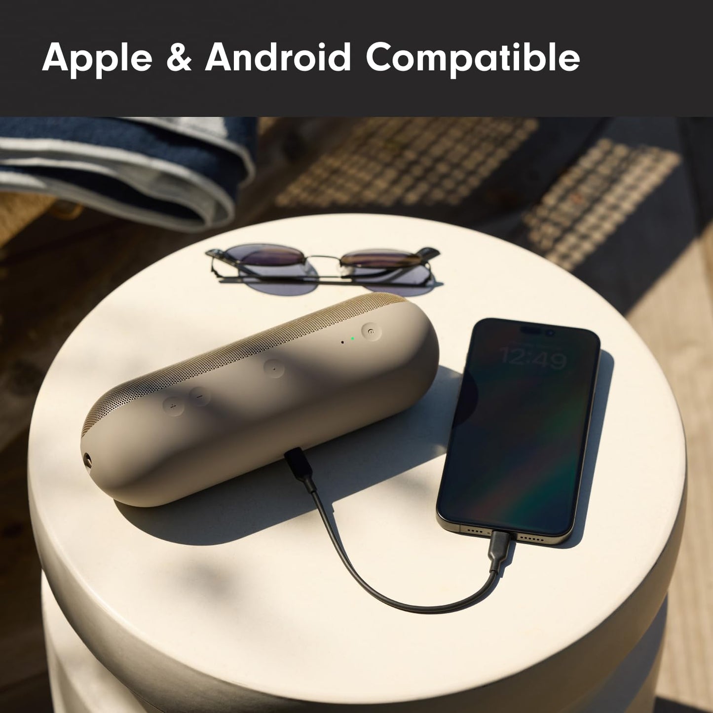 Beats Pill - Wireless Bluetooth Speaker and Portable Charger via USB-C - Up to 24 Hours Battery Life, IP67 Water Resistant, Apple & Android Compatible, Built-in Microphone – Champagne Gold 🍁 All In One Marketplace Canada