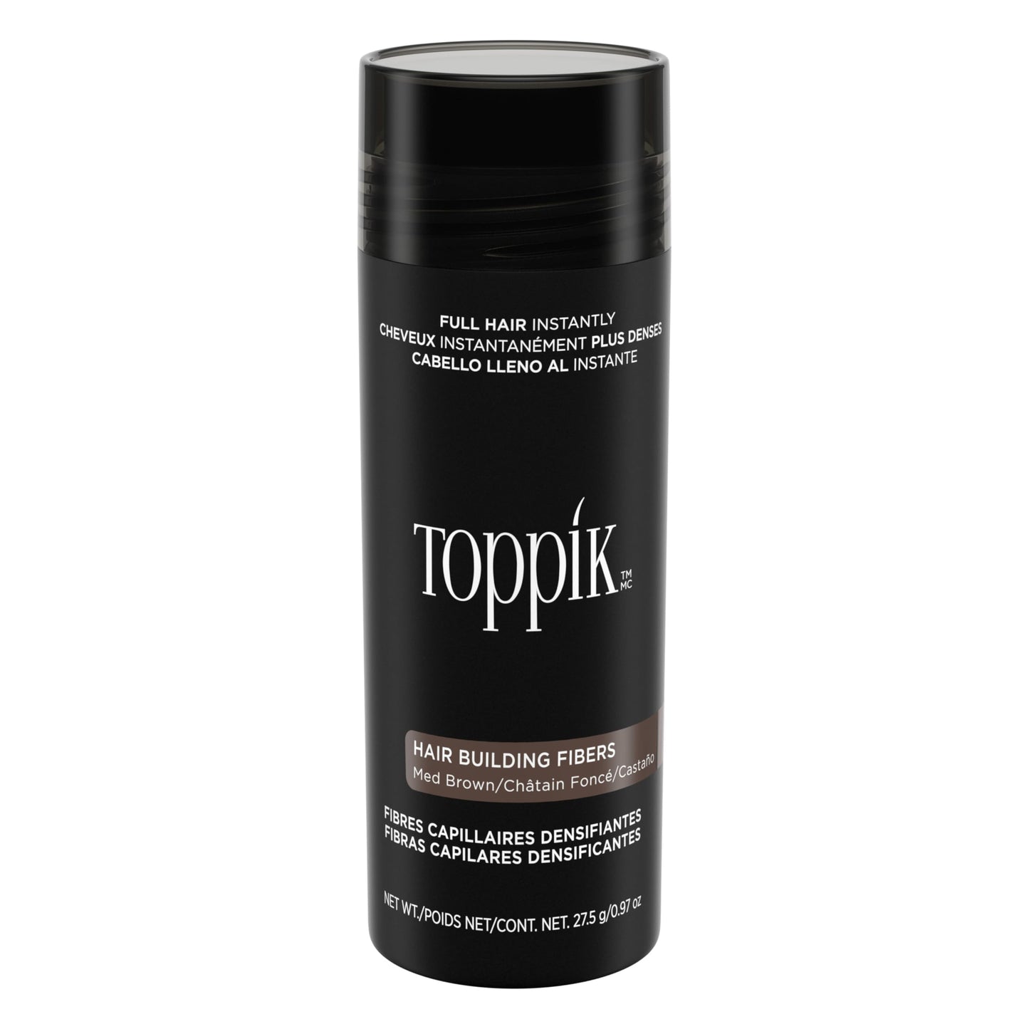TOPPIK Hair Building Fibers, 27.5 g, Fill In Fine or Thinning Hair, Instantly Thicker Looking, Multiple Shades for Men & Women