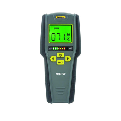 General Tools MMD7NP Moisture Meter, Pinless, Digital LCD with Tricolor Bar Graph General Tools