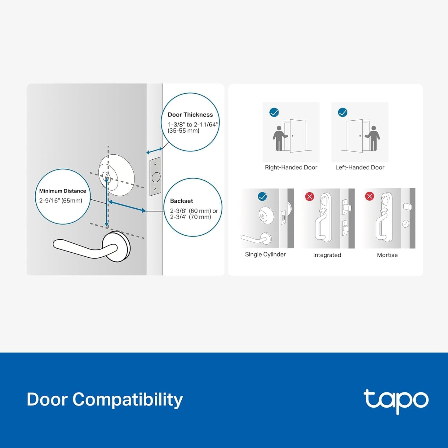 Tapo Smart Door Lock, Deadbolt | Keyless Entry, Fingerprint Recognition, Touchscreen Keypad & in-App Monitoring with Scheduled Access | 1-Year Rechargeable Battery | BHMA Grade 2 | Tapo DL110 - Available at All In One Marketplace Canada