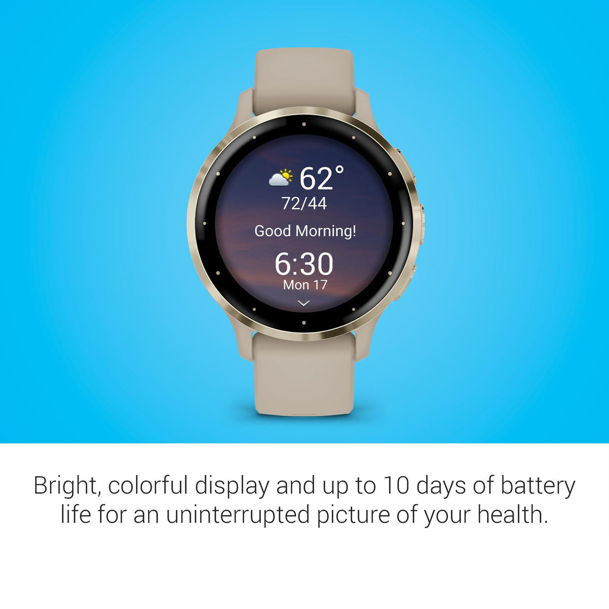 Garmin Venu 3S, GPS Smartwatch, AMOLED Display, Advanced Health and Fitness Features, Up to 10 Days of Battery, French Gray
