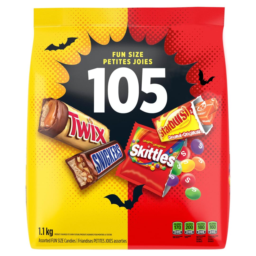 MARS, Halloween Chocolate and Candy Fun Size Mixed Pack, 105 count