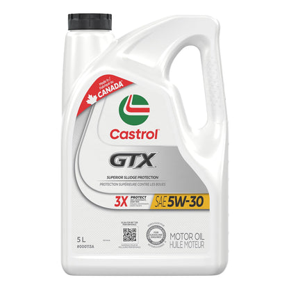 Castrol GTX Conventional 5W-30 Motor Oil, 5 Litres | Made in Canada Castrol
