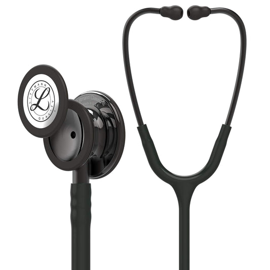 3M Littmann Classic III Monitoring Stethoscope, 5811, More Than 2X as Loud*, Weighs Less**, Stainless Steel Smoke-Finish Chestpiece, 69 cm (27") Black Tube, Smoke Stem, and Headset