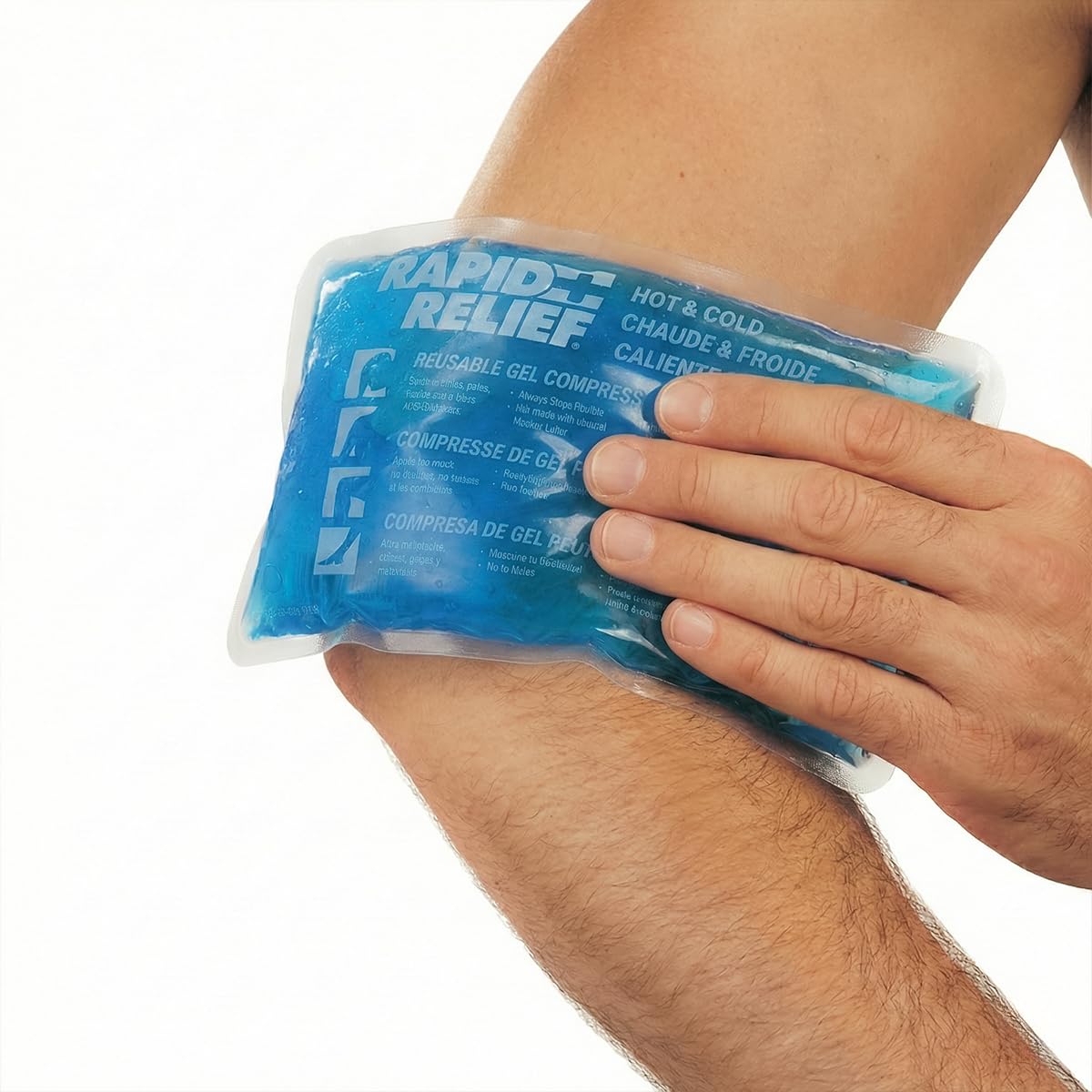 Rapid Relief Ice Pack for Injuries Reusable – Medium Ice Pack or Heat Pack with Gel That Stays Flexible When Frozen, Cold Therapy for Knee, Elbow and Muscle Aches, 5 x 9 Inch, 1 Count - Available at All In One Marketplace Canada