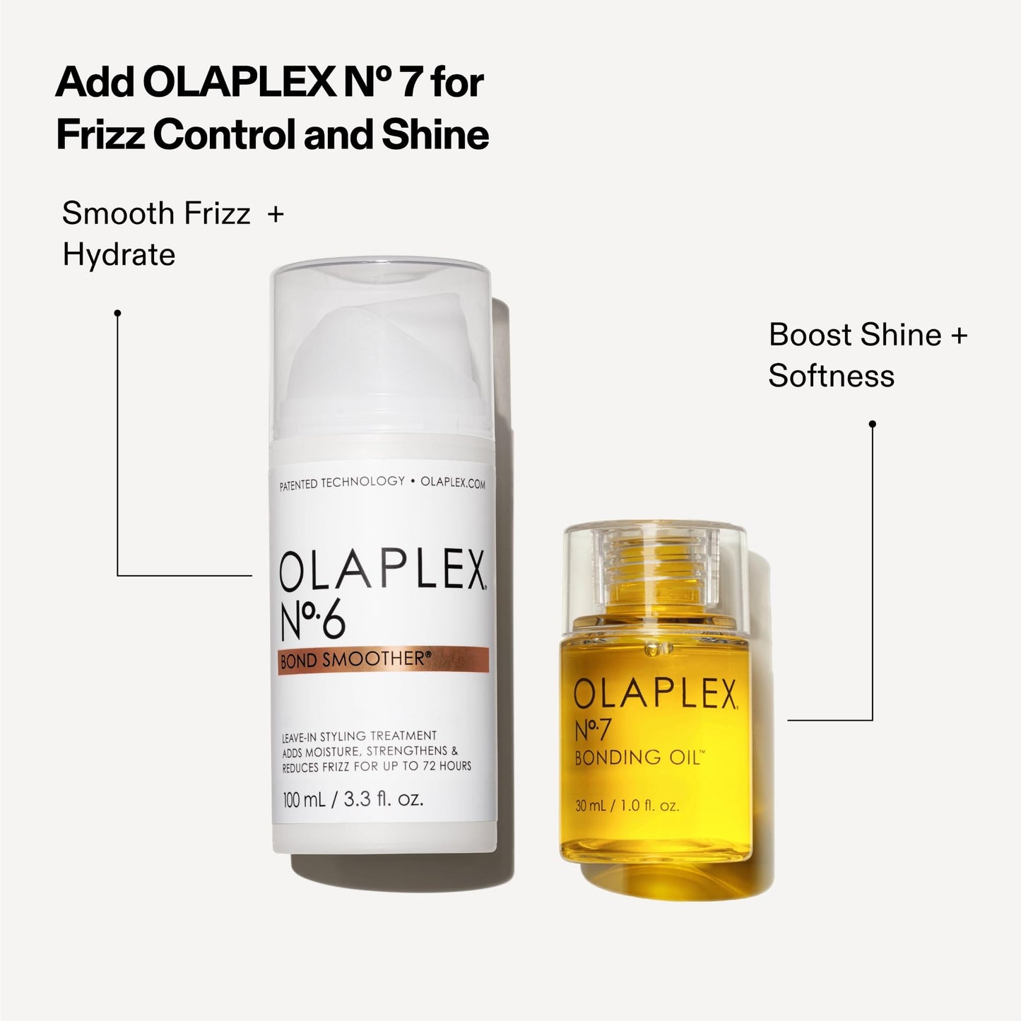 Olaplex N°.6 Bond Smoother: Leave-In Styling Treatment | Smooths, Conditions, & Strengthens | Frizz Control for Up to 72 Hours | For Coily, Curly, Straight, and Wavy, 100 mL / 3.3 Fl Oz - Available at All In One Marketplace Canada