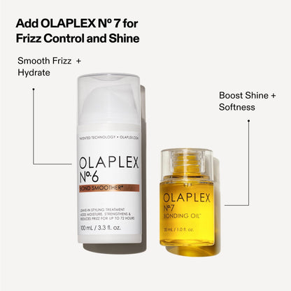 Olaplex N°.6 Bond Smoother: Leave-In Styling Treatment | Smooths, Conditions, & Strengthens | Frizz Control for Up to 72 Hours | For Coily, Curly, Straight, and Wavy, 100 mL / 3.3 Fl Oz - Available at All In One Marketplace Canada