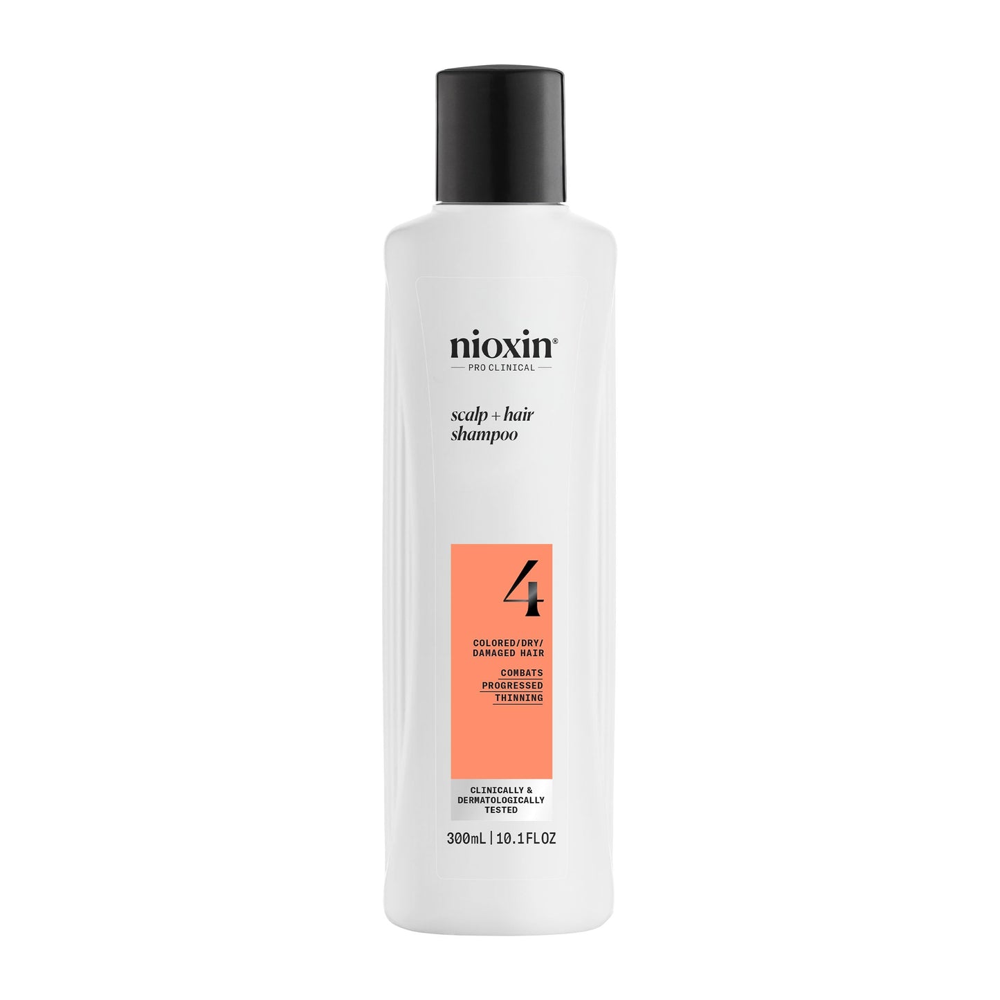 Nioxin System 4 Scalp + Hair Shampoo - Hair Thickening Shampoo For Damaged Hair with Progressed Thinning, 10 fl oz (Packaging May Vary) NIOXIN