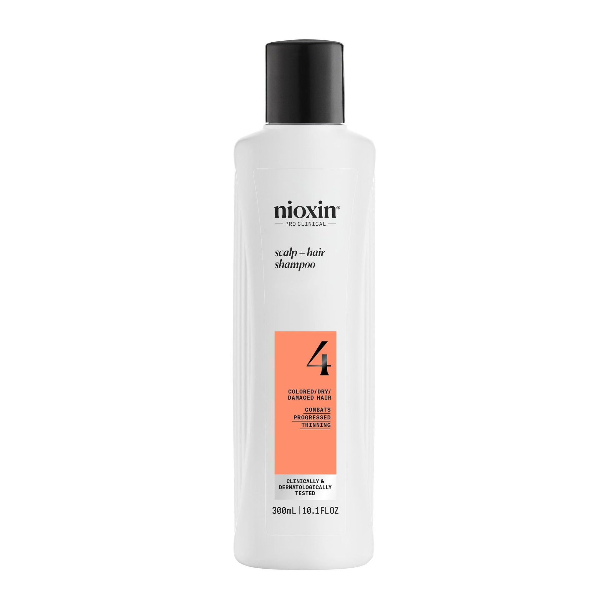 Nioxin System 4 Scalp + Hair Shampoo - Hair Thickening Shampoo For Damaged Hair with Progressed Thinning, 10 fl oz (Packaging May Vary) NIOXIN