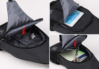 WATERFLY Sling Bag Sling Backpack Crossbody Bag Hiking Daypack for Men Women (Black Color) - Available at All In One Marketplace Canada