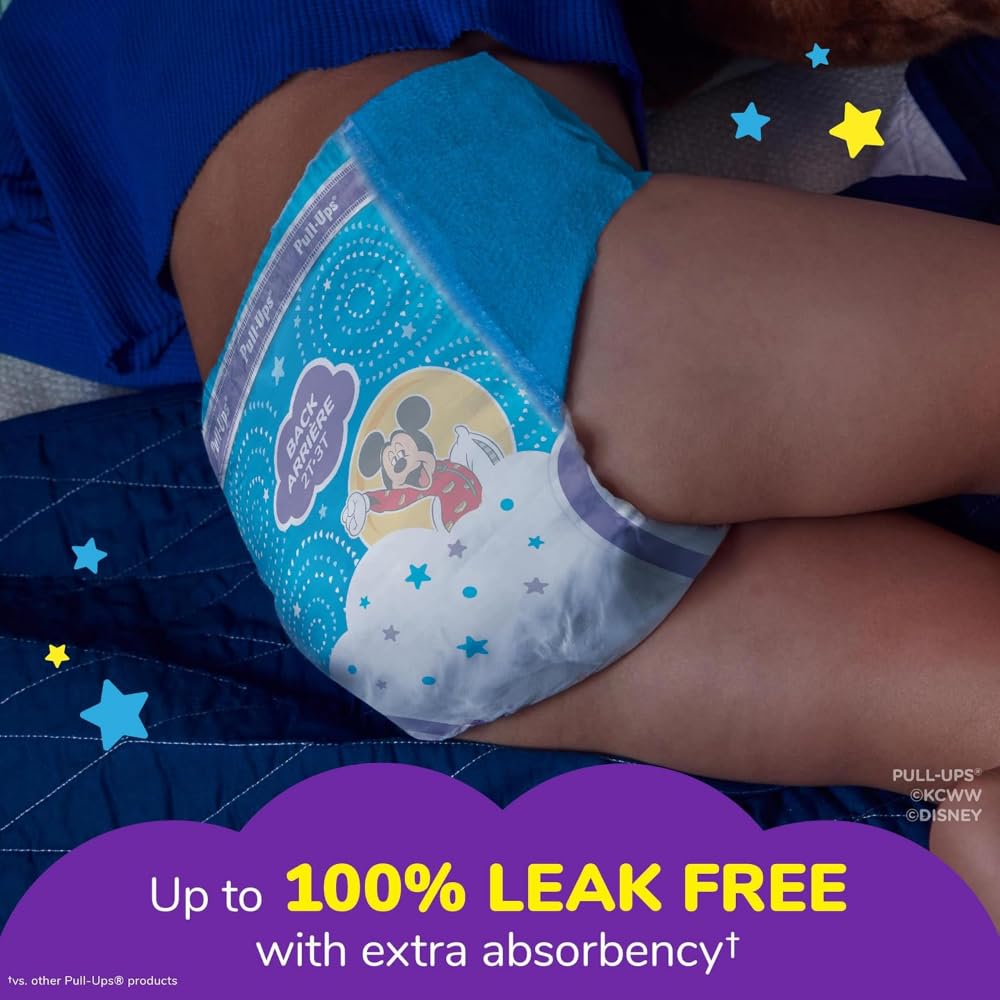 Huggies Size 5 Diapers, Boys Potty Training Underwear, Easy Open Training Pants 3T-4T, Pull-Ups Night-Time for Toddlers, 60ct, Giga Pack (Packaging May Vary)