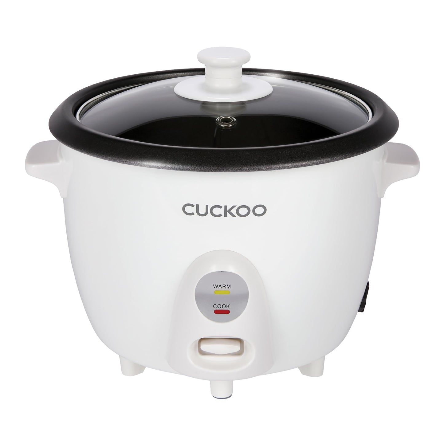 CUCKOO One Touch Rice Cooker 6-Cup (Uncooked) / 12-Cup (Cooked), Small Rice Cooker & Warmer with Steamer Tray, Versatile Grain Cooker, Soup Maker, Auto Keep Warm, White (CR-0601C) CUCKOO