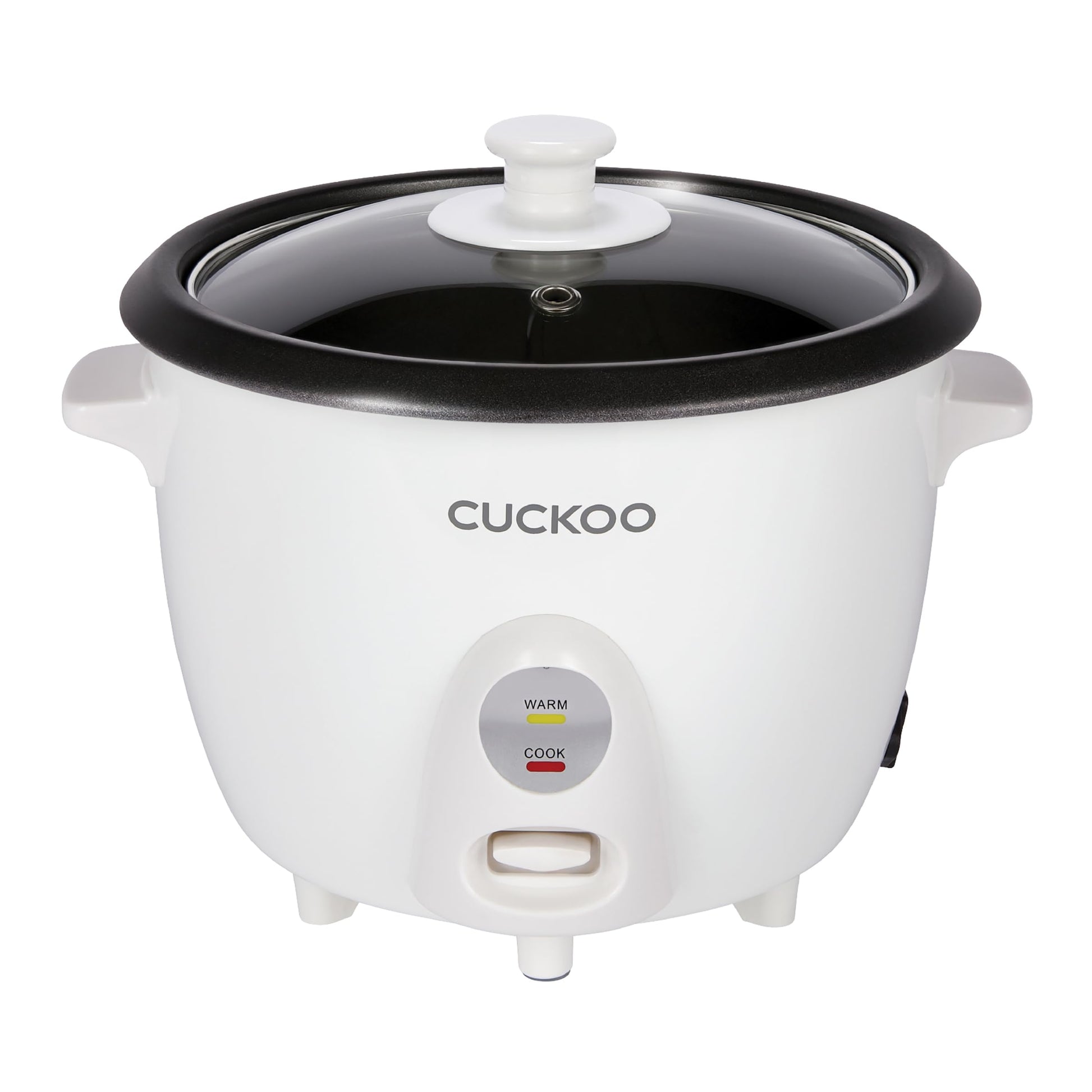 CUCKOO One Touch Rice Cooker 6-Cup (Uncooked) / 12-Cup (Cooked), Small Rice Cooker & Warmer with Steamer Tray, Versatile Grain Cooker, Soup Maker, Auto Keep Warm, White (CR-0601C) CUCKOO