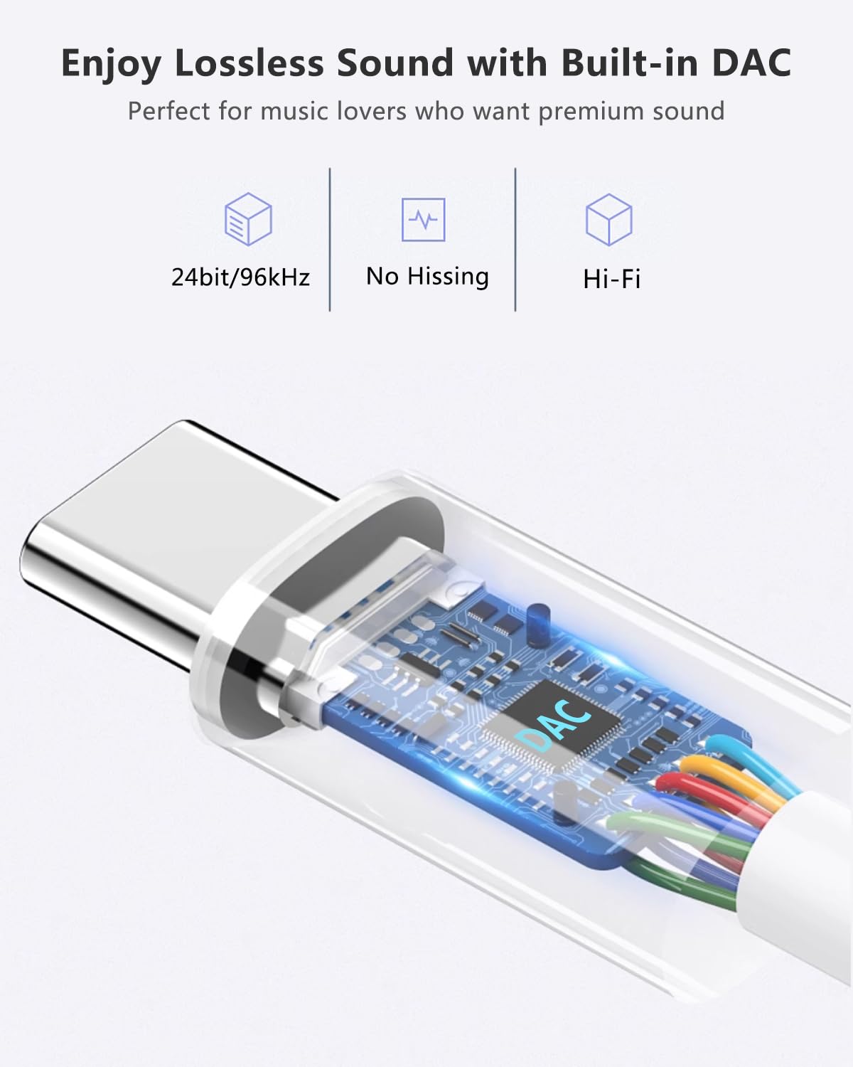USB C to 3.5mm Audio Aux Adapter, AIDOUBARA 2 Pack Headphone Jack Dongle for iPhone 16 Pro Max/16, 15 Pro Max/15 Pro/15 Plus, Compatible with Samsung Galaxy S24/ S23/ S22/ S21 Ultra, Pixel, MacBook