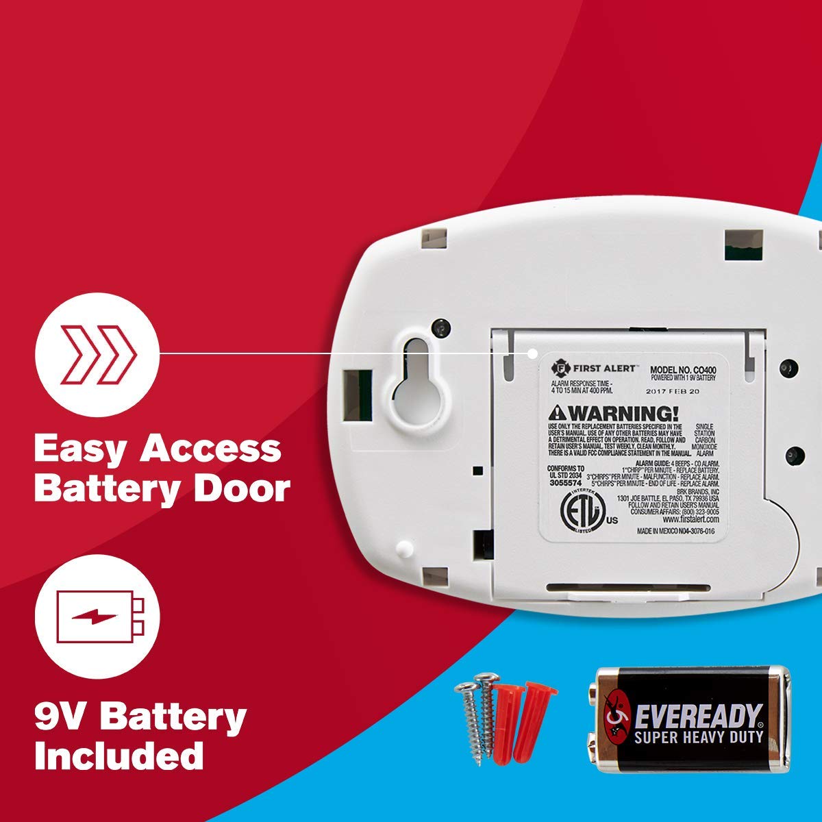 First Alert CO400A Battery Powered Carbon Monoxide Alarm - Available at All In One Marketplace Canada