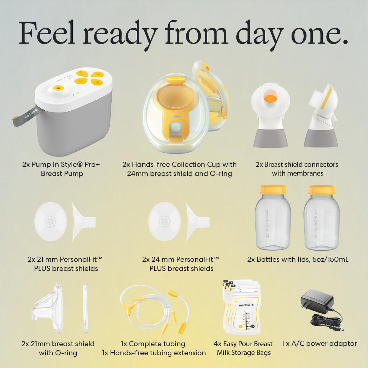 Medela NEW Pump In Style Pro+ Pump Your Way Breast Pump Bundle, Wearable and Traditional Pumping, Clinically Proven Hospital-efficiency, Double Electric Pump
