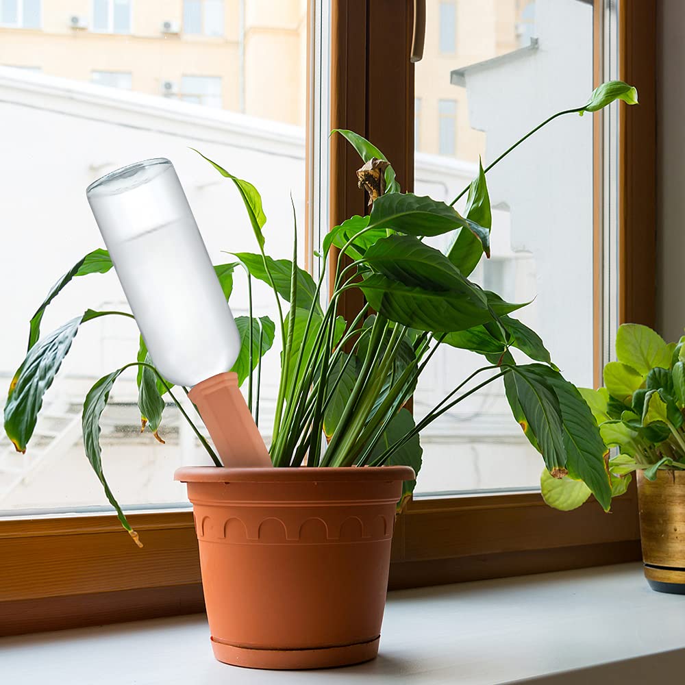 Fu Store 10PCS Plant Watering Stakes Automatic Plant Drippers Waterers for Vacations Plant Watering Devices Terracotta Self Waterinq Spikes for Wine Bottles Great for Indoor Outdoor Plants - Available at All In One Marketplace Canada