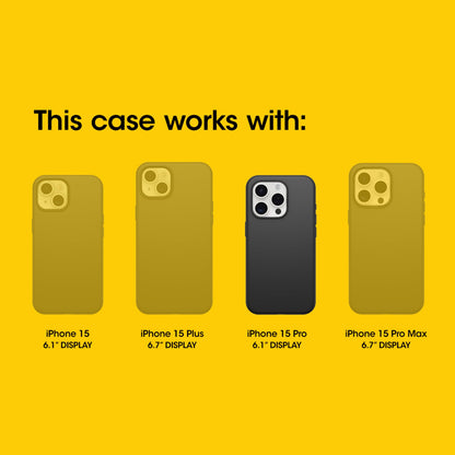 OtterBox iPhone 15 Pro (Only) Commuter Series Case - Black, Slim & Tough, Pocket-Friendly, with Port Protection