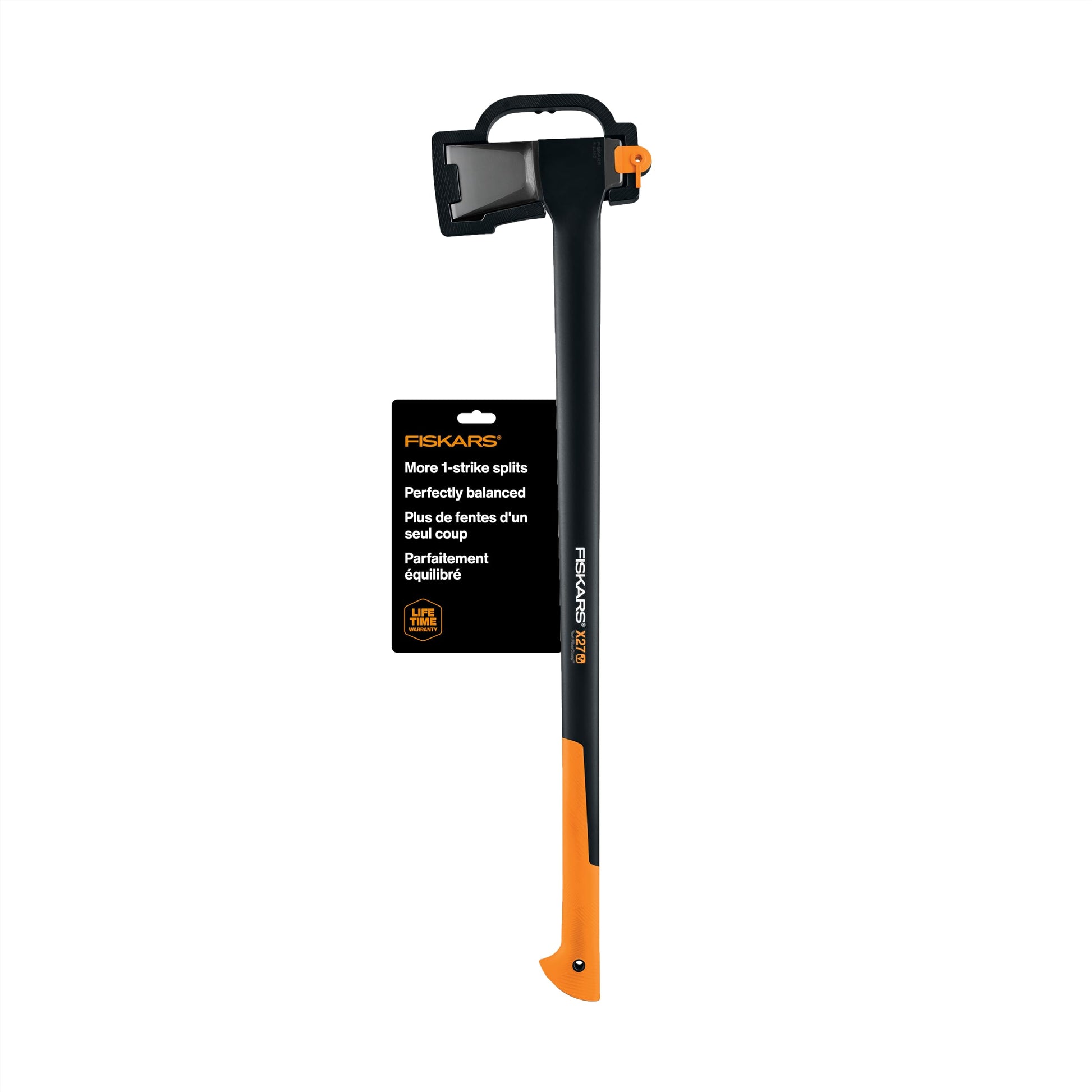 Fiskars X27 Super Splitting Axe, 36" Wood Splitting Axe for Medium to Large Size Logs with Shock-Absorbing Handle, Split Firewood, Forged Steel Blade, Bushcraft Gear and Camping Hatchet Fiskars