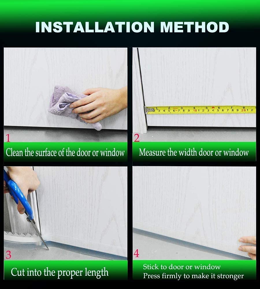 Door Weather Stripping Door Seal, 1.4in Silicone Seal Strip 🍁 All In One Marketplace Canada
