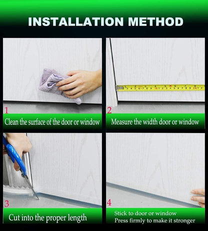 Door Weather Stripping Door Seal, 1.4in Silicone Seal Strip 🍁 All In One Marketplace Canada