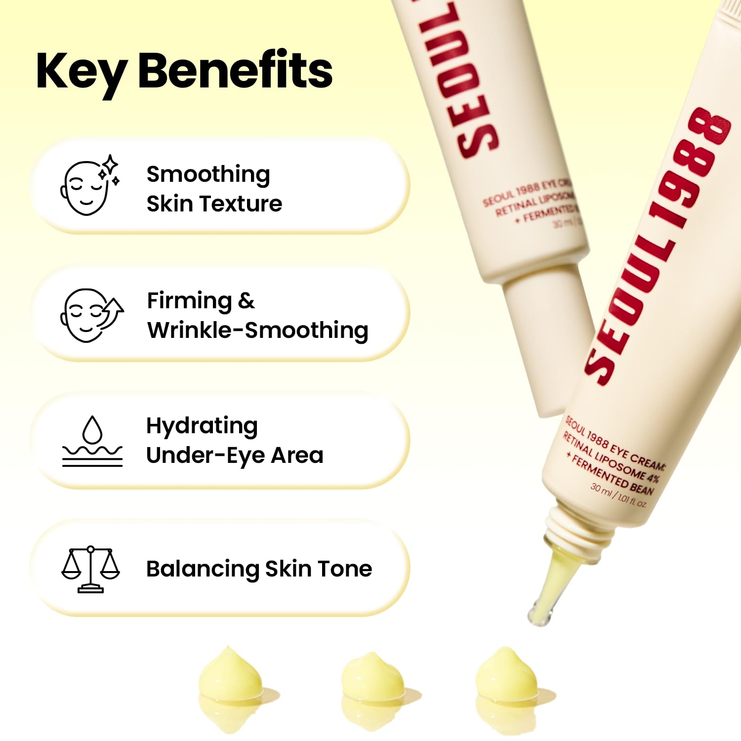 Seoul 1988 Eye Cream: Retinal Liposome 4% +Fermented Bean 30ml - Available at All In One Marketplace Canada