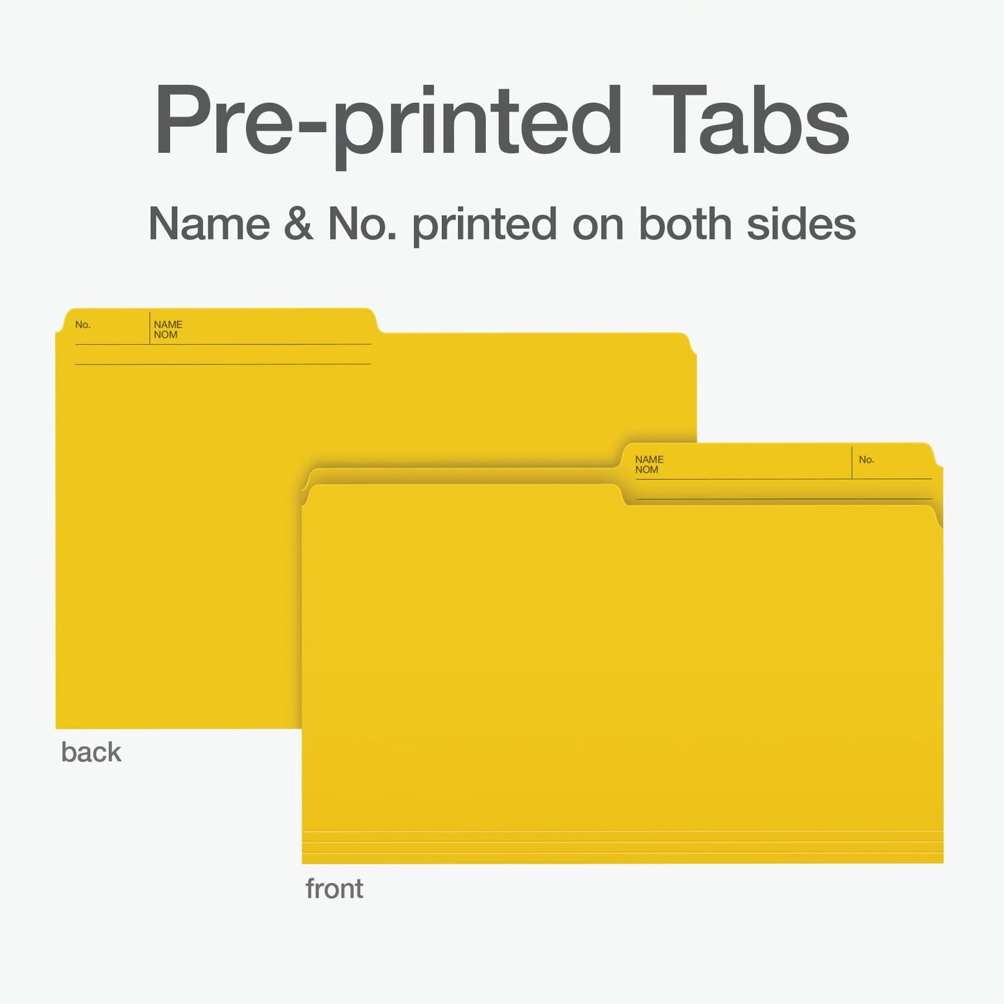 Pendaflex File Folders - Yellow Colour File Organizers, 1/2 Cut Tab, Legal Size, Durable Paper Stock, 100/Box, Ideal for Office, Home, and School Organization 🍁 All In One Marketplace Canada