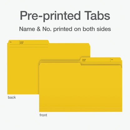 Pendaflex File Folders - Yellow Colour File Organizers, 1/2 Cut Tab, Legal Size, Durable Paper Stock, 100/Box, Ideal for Office, Home, and School Organization 🍁 All In One Marketplace Canada