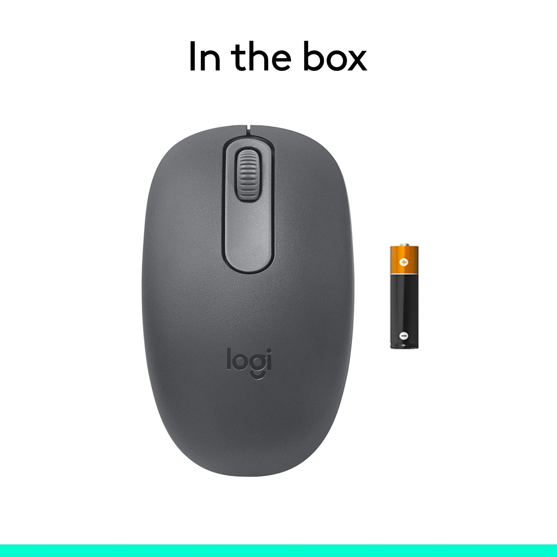 Logitech M196 Bluetooth Wireless Mouse, Compact and Portable Mouse for Laptops, Tablets and More, 12-Month Battery, Smooth Tracking, Compatible with PC and Mac, Windows and macOS - Graphite - Available at All In One Marketplace Canada