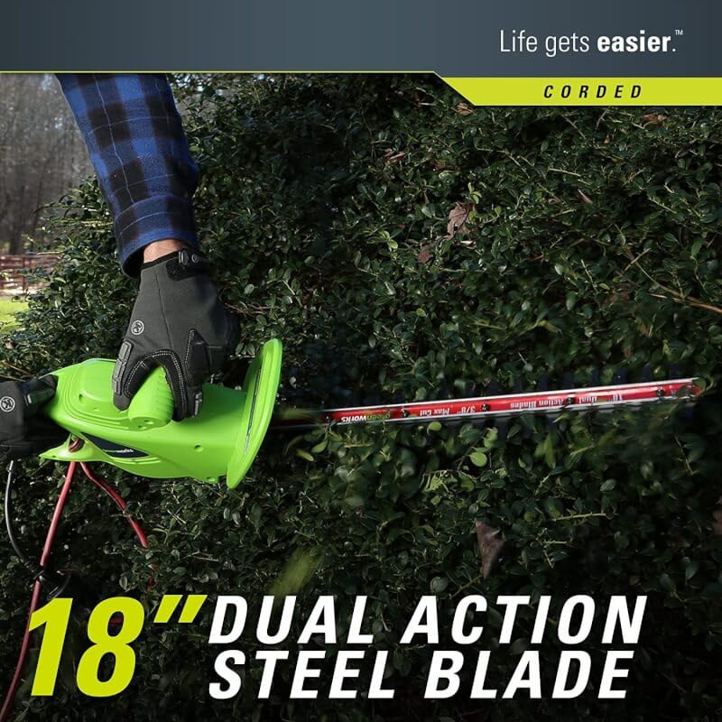 GreenWorks 22102 2.7 Amp 18-Inch Corded Hedge Trimmer
