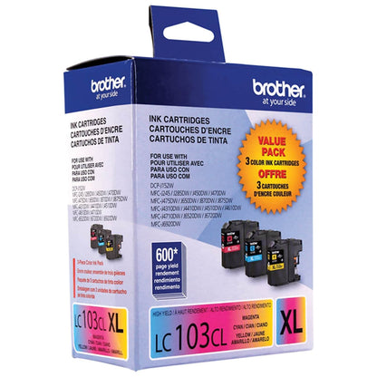Brother LC1033PKS High Yield Ink Cartridge - Colour 3pks (CyanMagentaYellow) Brother