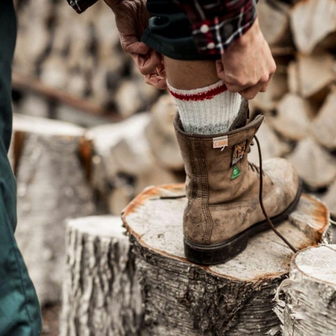 DURAY | Wool Socks for Men and Women | Warm Thermal Winter Socks | Heavy Duty Work Socks for Cold Weather | Durable Wool Blend Outdoor Socks | 3-Pack (Red, Size X-Large) 🍁 All In One Marketplace Canada