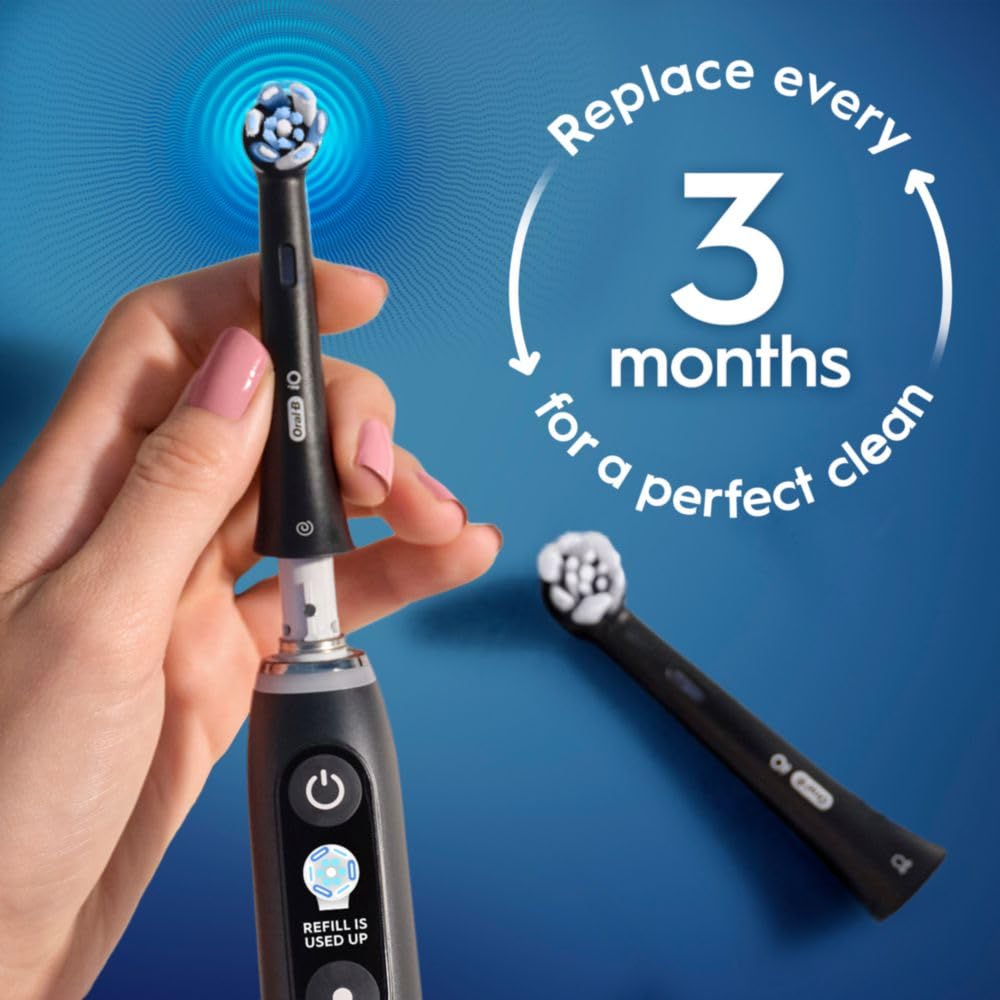 Oral-B iO Genuine Replacement Brush Heads, Black, 4ct Ultimate Clean + 1ct Gentle Care, 15 Month Supply, Compatible Exclusively with Oral-B iO Electric Toothbrushes, Not Compatible with any Other Series Including: Pro, Vitality, Smart, or Genius - Available at All In One Marketplace Canada