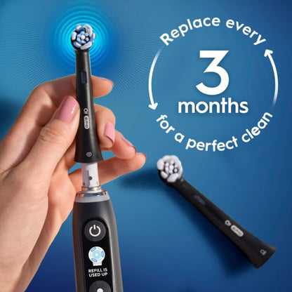 Oral-B iO Genuine Replacement Brush Heads, Black, 4ct Ultimate Clean + 1ct Gentle Care, 15 Month Supply, Compatible Exclusively with Oral-B iO Electric Toothbrushes, Not Compatible with any Other Series Including: Pro, Vitality, Smart, or Genius - Available at All In One Marketplace Canada