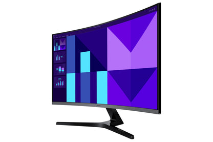 Samsung 32-inch FHD Black Curved Screen Monitor with 100 Hz Refresh Rate, Game Mode, Eye Saver Mode, Multiple connectivity - (LS32D390GANXZA) [Canada Version]