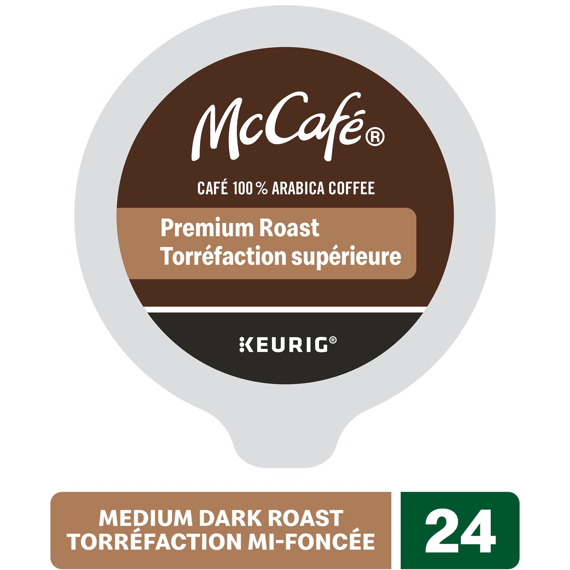 McCafé Premium Medium Dark Roast, K-Cup Coffee Pods, 24 Count