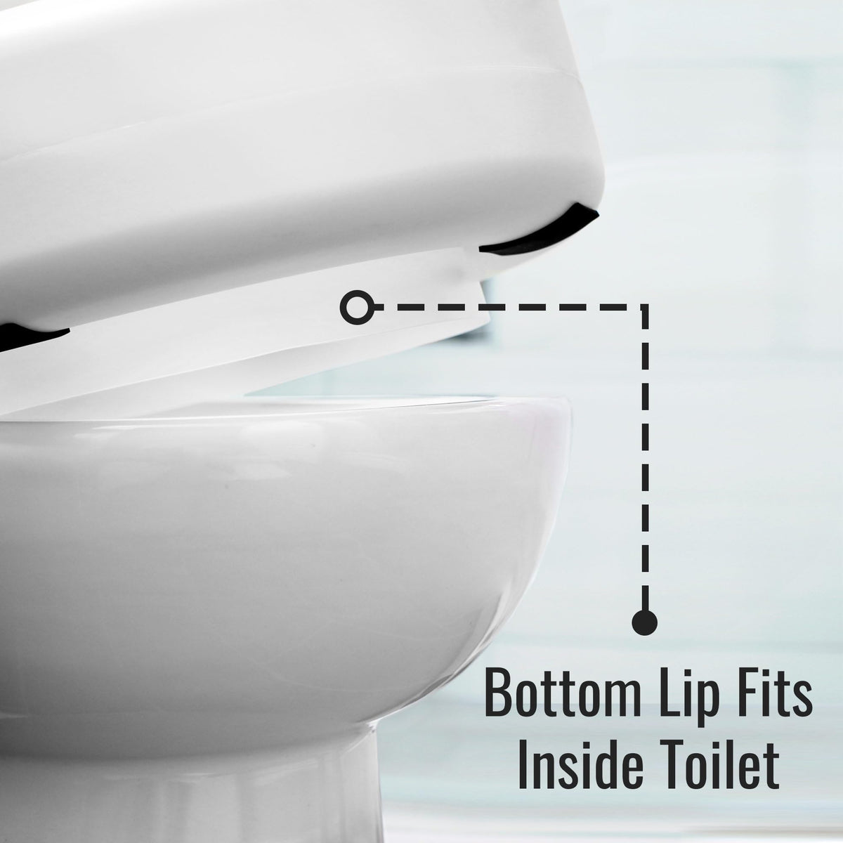HealthSmart Raised Toilet Seat Riser That Fits Most Standard Bowls for Enhanced Comfort and Elevation with Slip Resistant Pads, 15x15x5, New and Improved,White