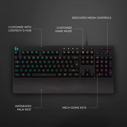 Logitech G213 Prodigy Wired RGB Gaming Keyboard - Black