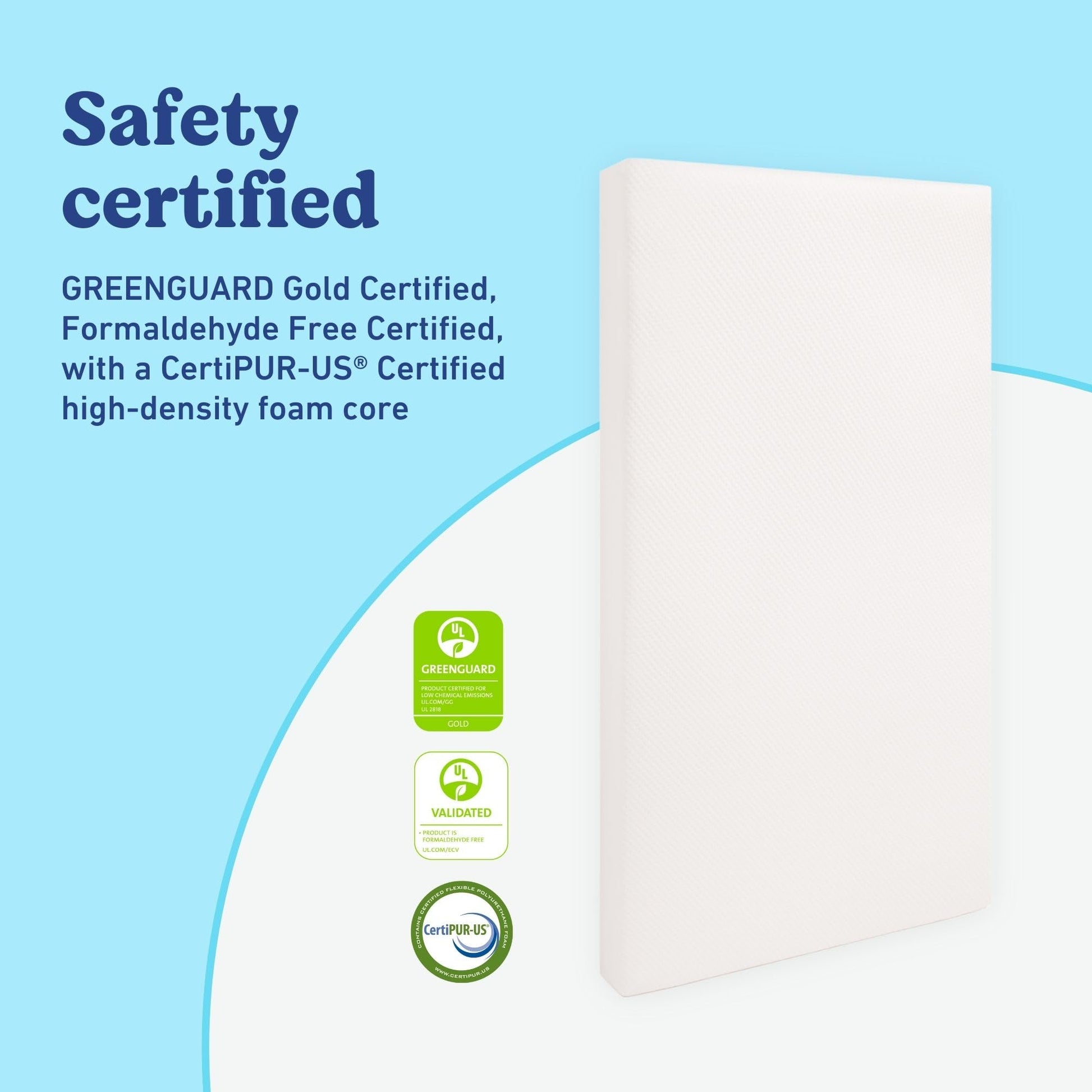 Graco Premium Crib & Toddler Mattress – GREENGUARD Gold Certified, Machine-Washable OEKO-TEX STANDARD 100 Certified Cover with Waterproof Surface, Fits Any Standard Full Size Baby Crib & Toddler Bed
