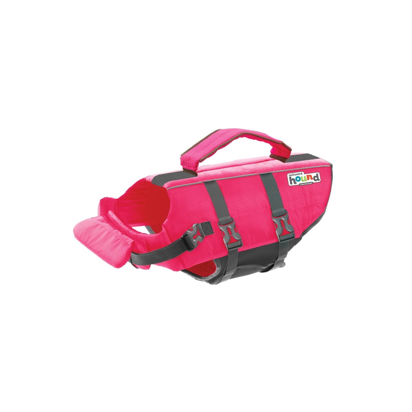 Outward Hound Granby Splash Dog Life Jacket with Handle, Reflective Floating Vest for Swimming & Boating, Maximum Buoyancy, All Skill Levels, Small Dogs & Puppies (16–20" Girth), Pink, Small