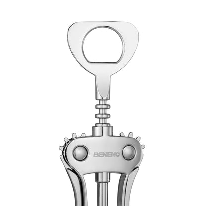 Wine Opener, BENENO Zinc Alloy Premium Wine Bottle Opener Wing Corkscrew with Multifunctional Corks and Caps Bottle Opener, Upgrade - Available at All In One Marketplace Canada