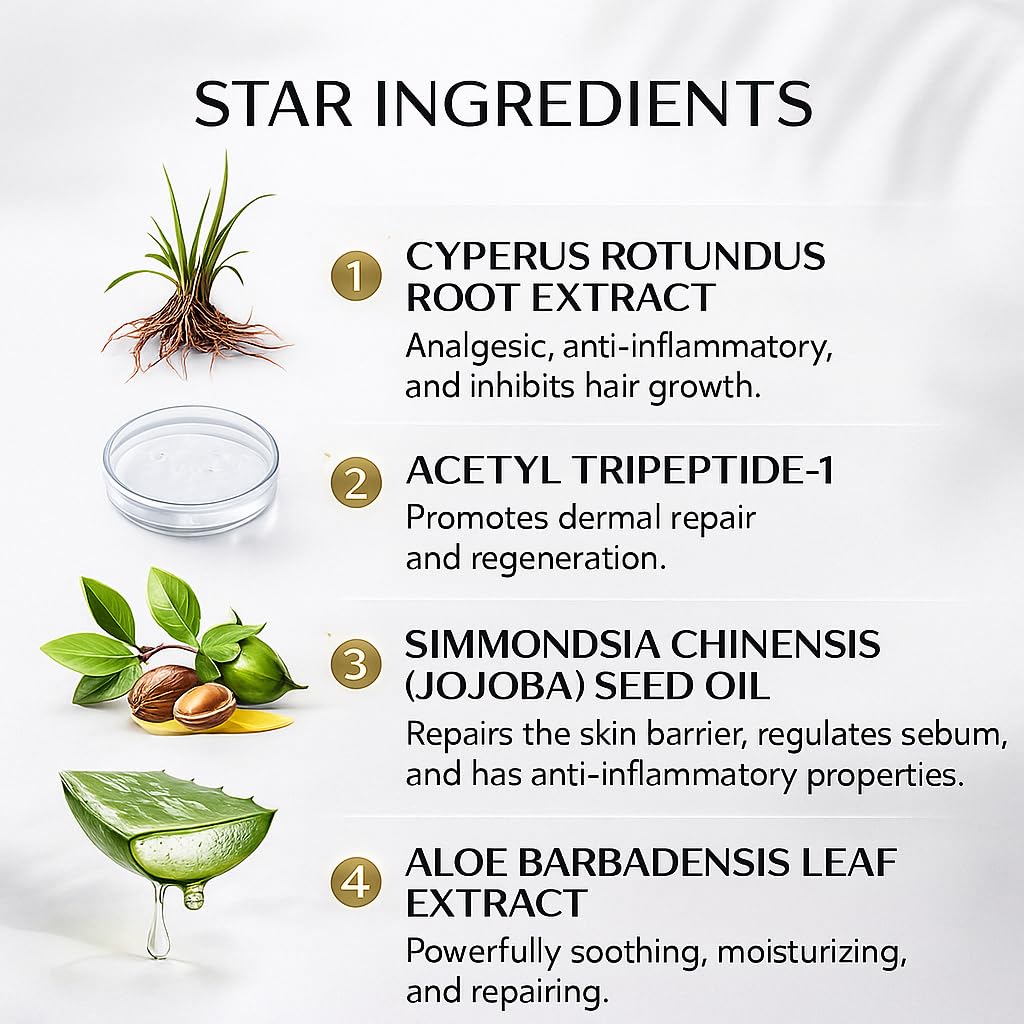 Cyperus Rotundus Oil, Natural Cyperus Rotundus Oil For Hair Removal, New upgrade Reduces Unwanted Hair Growth, Hair Removal & Smooth Skin, Suitable For All Skin Types - 60ml/2.02 Fl Oz -new - Available at All In One Marketplace Canada